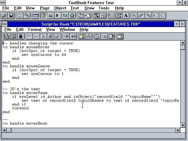 ToolBook 3.0 - OpenScript